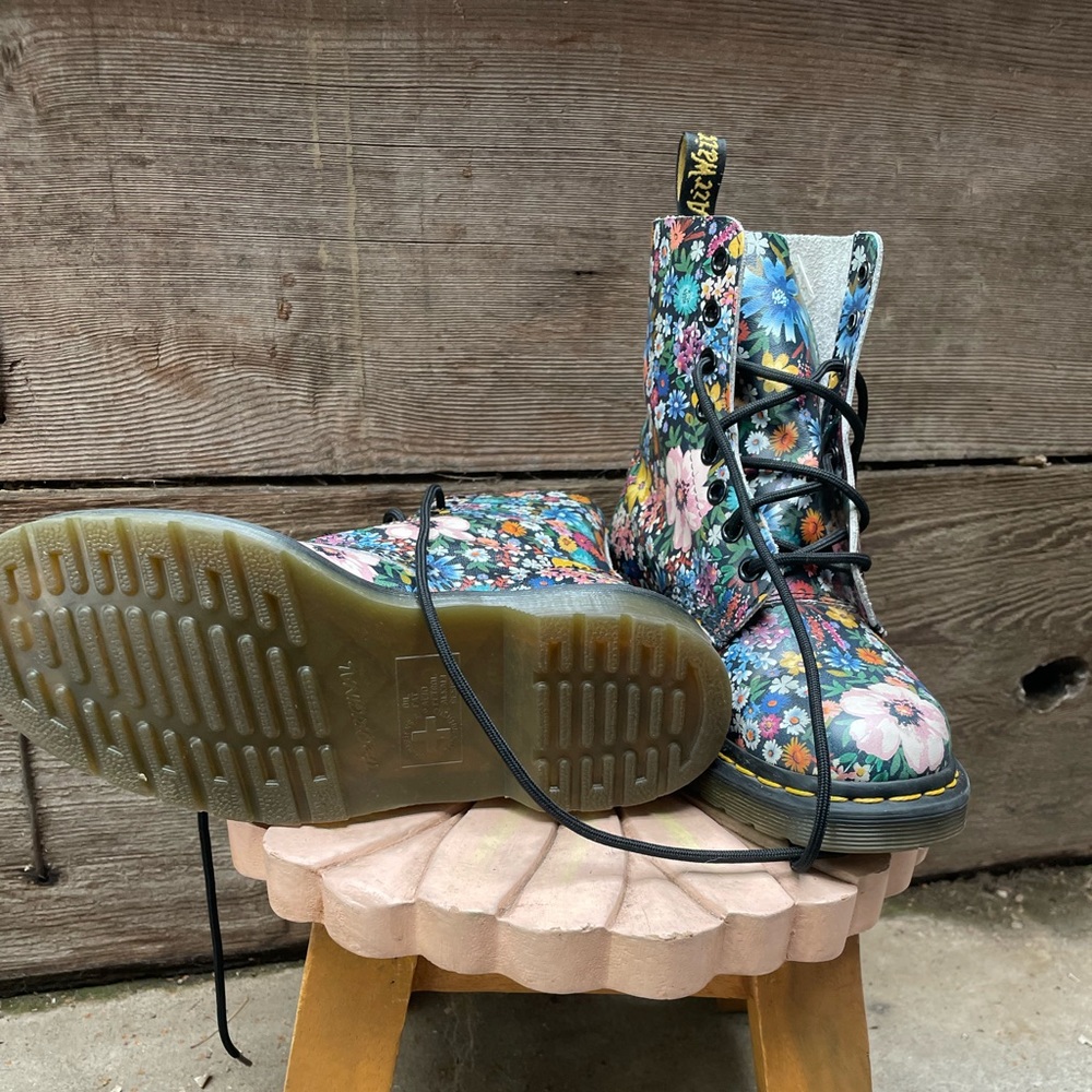 COPY - Watercolor floral Doc Martens